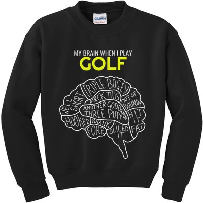 Funny Golf Joke Frustrated Angry Rubbish Golfer Dad Golfing Kids Sweatshirt