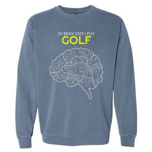 Funny Golf Joke Frustrated Angry Rubbish Golfer Dad Golfing Garment-Dyed Sweatshirt