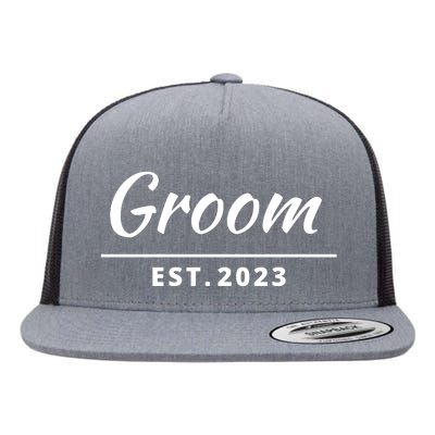 Funny Groom, Just Married Couples Set Tee, Groom Tee Flat Bill Trucker Hat