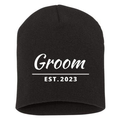 Funny Groom, Just Married Couples Set Tee, Groom Tee Short Acrylic Beanie