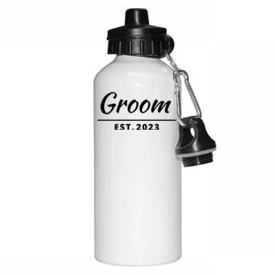 Funny Groom, Just Married Couples Set Tee, Groom Tee Aluminum Water Bottle