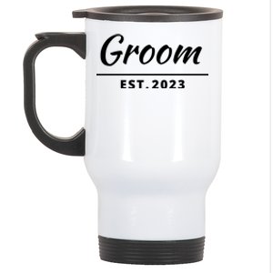 Funny Groom, Just Married Couples Set Tee, Groom Tee Stainless Steel Travel Mug