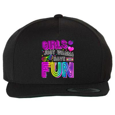 Funny Girls Just Wanna Have Fun Awesome 70's 80's 90's 1980s  Wool Snapback Cap