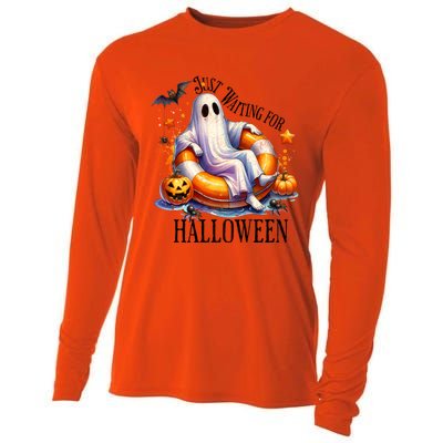 Funny Ghost Just Waiting For Halloween Gift Cooling Performance Long Sleeve Crew