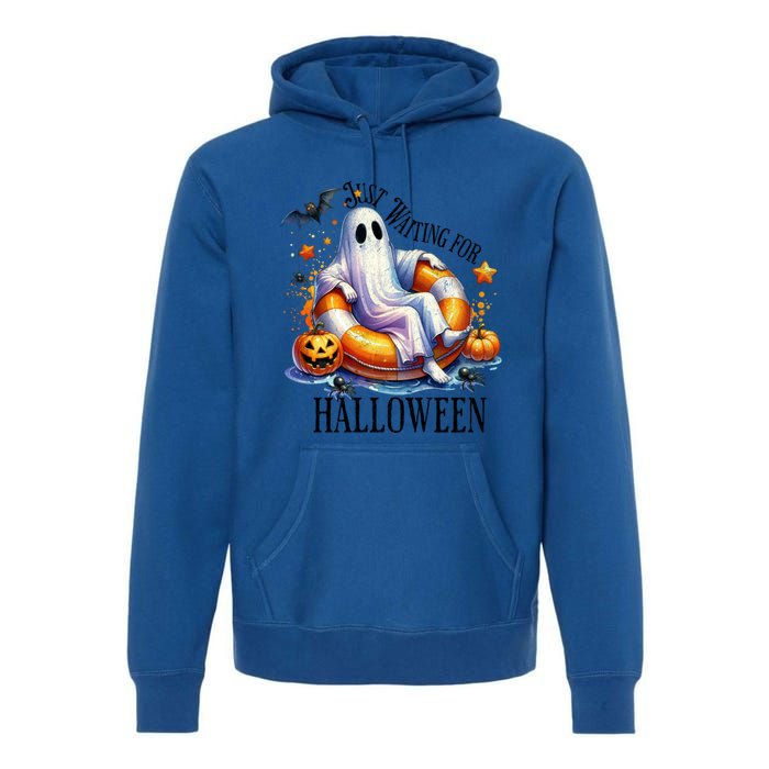 Funny Ghost Just Waiting For Halloween Gift Premium Hoodie