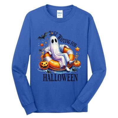 Funny Ghost Just Waiting For Halloween Gift Tall Long Sleeve T-Shirt