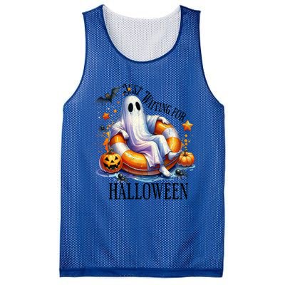 Funny Ghost Just Waiting For Halloween Gift Mesh Reversible Basketball Jersey Tank