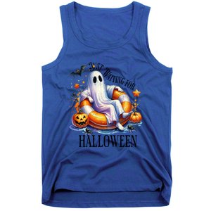 Funny Ghost Just Waiting For Halloween Gift Tank Top