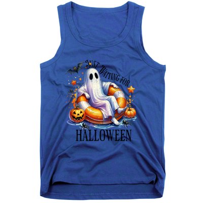 Funny Ghost Just Waiting For Halloween Gift Tank Top