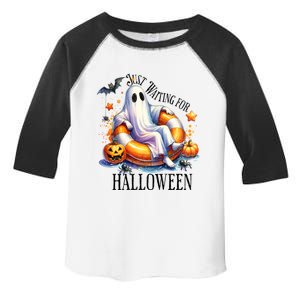 Funny Ghost Just Waiting For Halloween Gift Toddler Fine Jersey T-Shirt