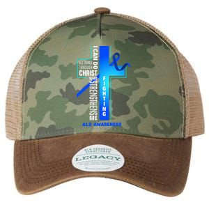 Faith God Jesus Christ Als Warrior Als Fighter Als Awareness Legacy Tie Dye Trucker Hat