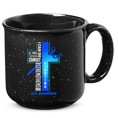 Faith God Jesus Christ Als Warrior Als Fighter Als Awareness 15oz Campfire Ceramic Mug