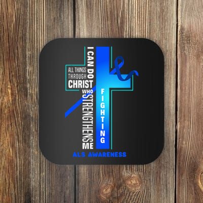 Faith God Jesus Christ Als Warrior Als Fighter Als Awareness Coaster