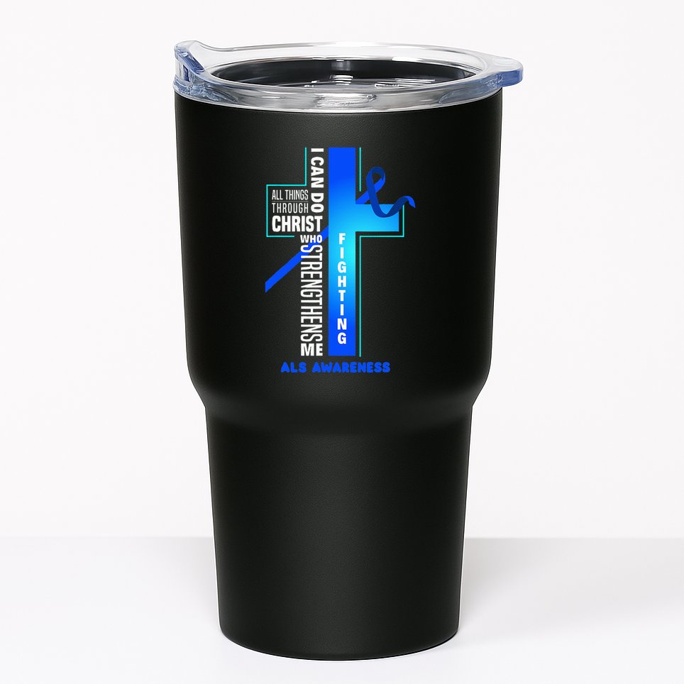 Faith God Jesus Christ Als Warrior Als Fighter Als Awareness Tumbler