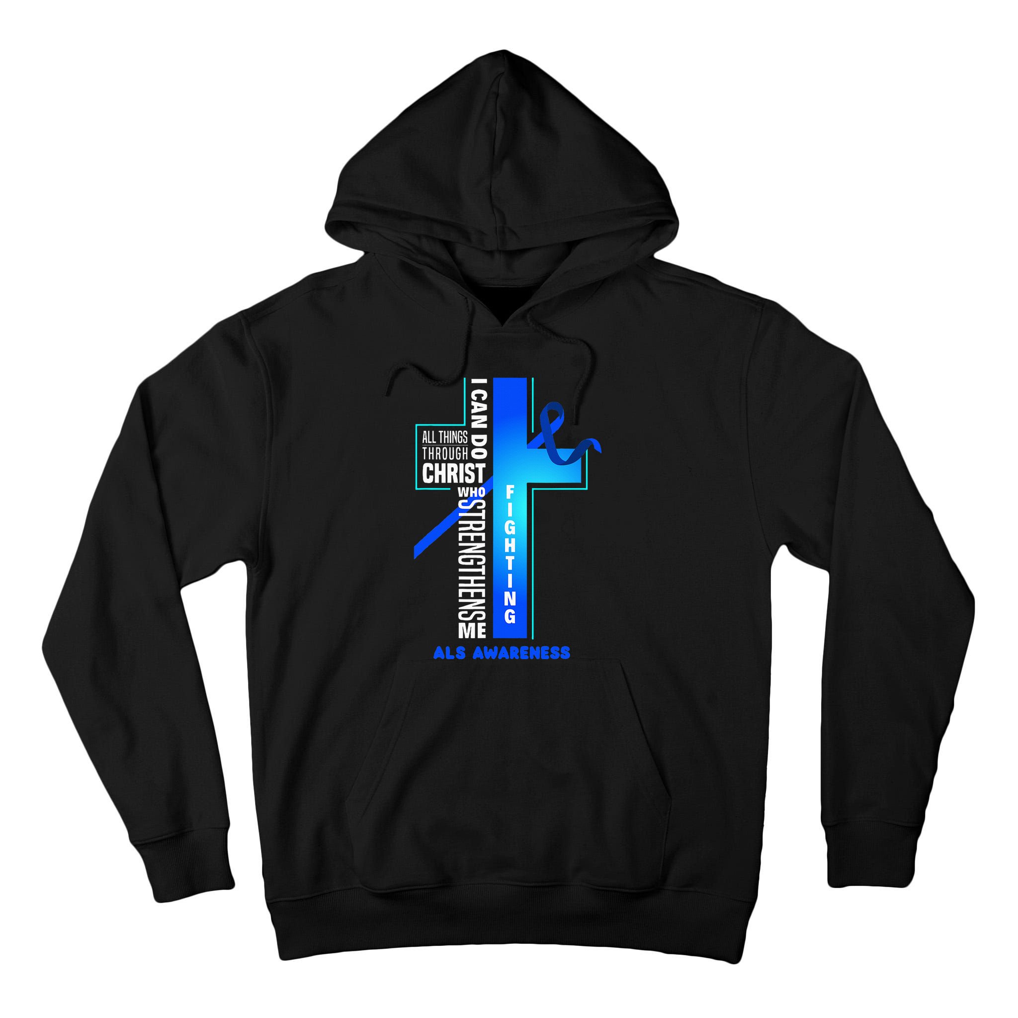 Faith God Jesus Christ Als Warrior Als Fighter Als Awareness Tall Hoodie