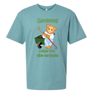 Funny Gardener Joke Gardening Helps You Hide The Bodies Sueded Cloud Jersey T-Shirt