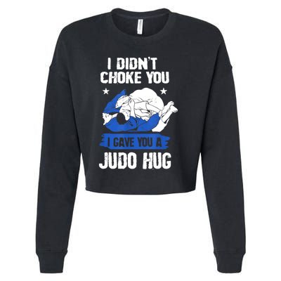 Funny Gift JudoistI Didn't Choke You I Gave You A Judo Hug Judo Gift Cropped Pullover Crew