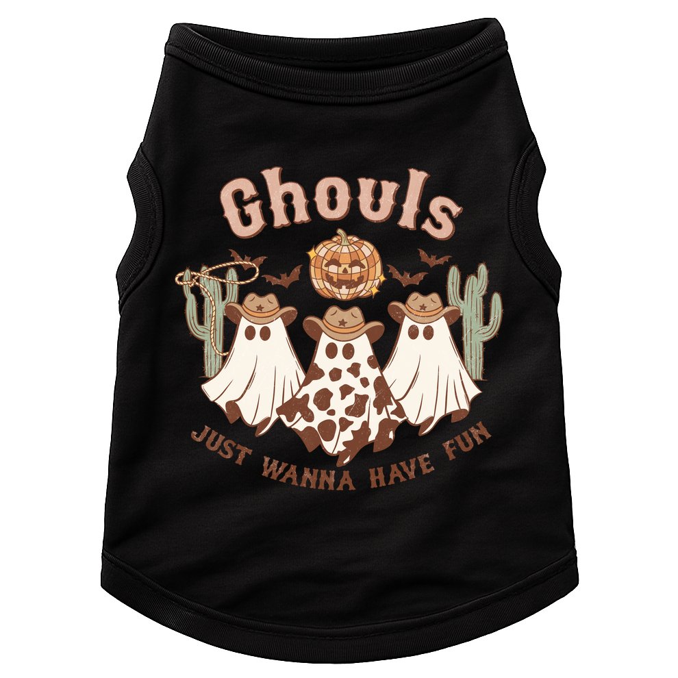 Funny Ghouls Just Wanna Have Fun Halloween Spooky Season Gift Doggie Tank