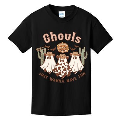 Funny Ghouls Just Wanna Have Fun Halloween Spooky Season Gift Kids T-Shirt