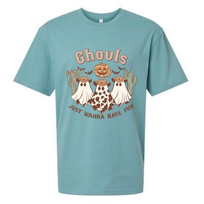 Funny Ghouls Just Wanna Have Fun Halloween Spooky Season Gift Sueded Cloud Jersey T-Shirt