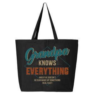 Funny grandpa knows everything for father's day 25L Jumbo Tote