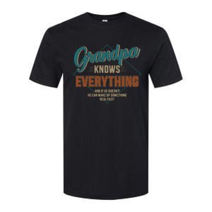 Funny grandpa knows everything for father's day Softstyle CVC T-Shirt