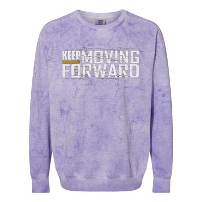 Fitness Gym Keep Moving Forward (Art In Front And Back) Colorblast Crewneck Sweatshirt