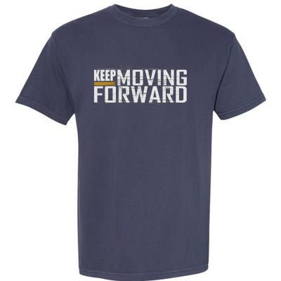 Fitness Gym Keep Moving Forward (Art In Front And Back) Garment-Dyed Heavyweight T-Shirt