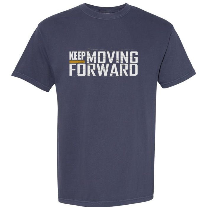 Fitness Gym Keep Moving Forward (Art In Front And Back) Garment-Dyed Heavyweight T-Shirt