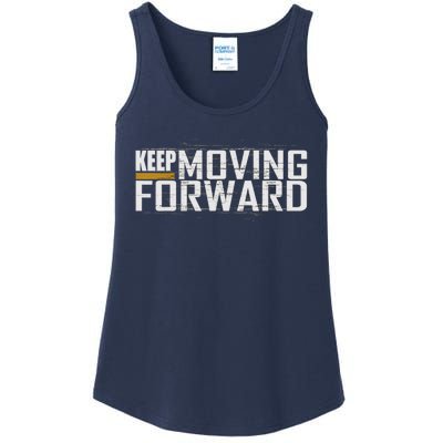 Fitness Gym Keep Moving Forward (Art In Front And Back) Ladies Essential Tank