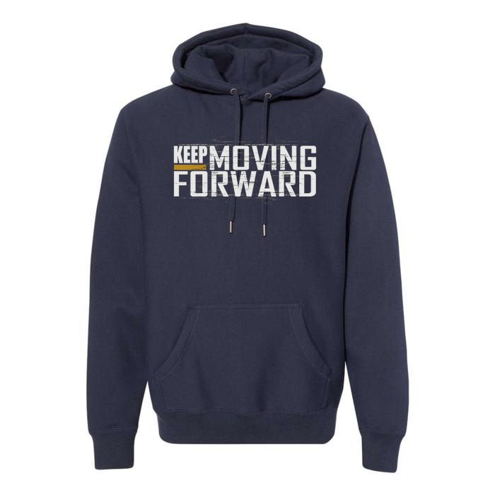 Fitness Gym Keep Moving Forward (Art In Front And Back) Premium Hoodie