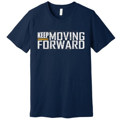 Fitness Gym Keep Moving Forward (Art In Front And Back) Premium T-Shirt