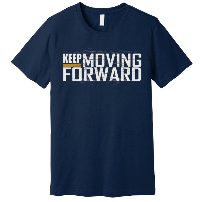 Fitness Gym Keep Moving Forward (Art In Front And Back) Premium T-Shirt