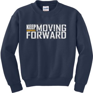 Fitness Gym Keep Moving Forward (Art In Front And Back) Kids Sweatshirt