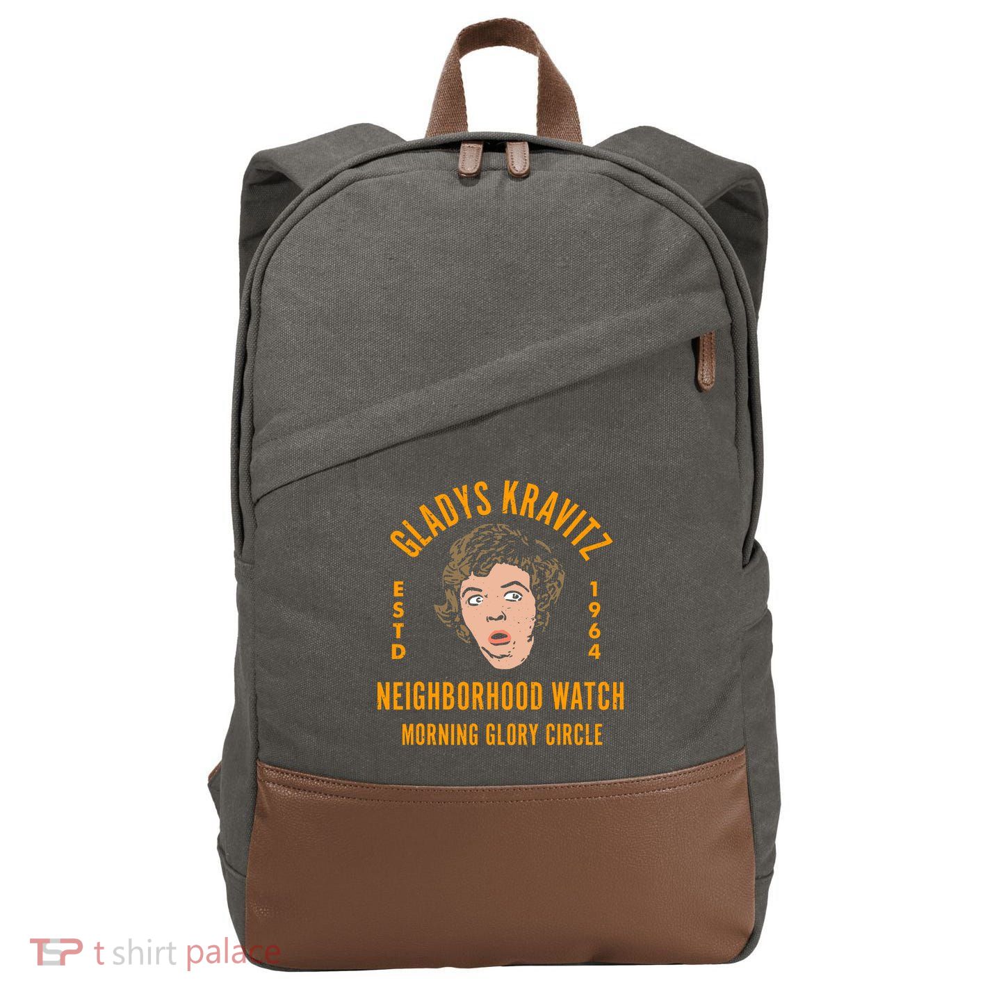 Funny Gladys Kravitz Neighborhood Watch Unisex Cotton Canvas Backpack