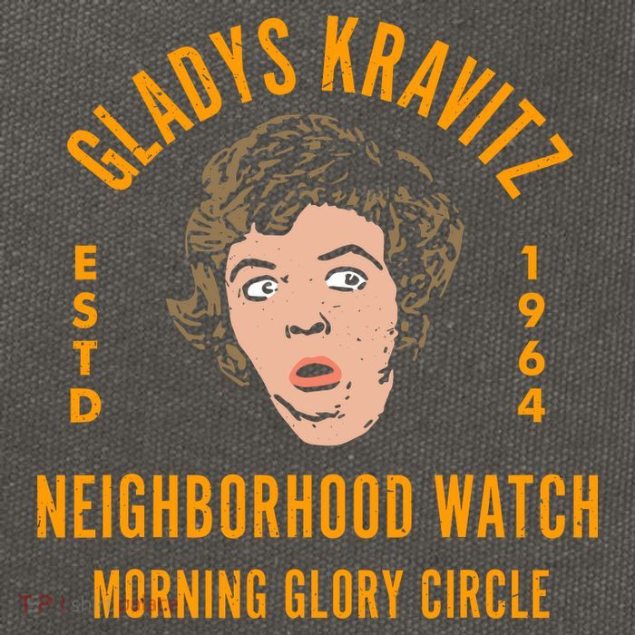 Funny Gladys Kravitz Neighborhood Watch Unisex Cotton Canvas Backpack