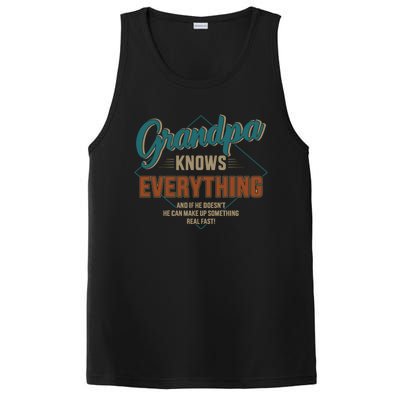 Funny Grandpa Knows Everything For FatherS Day Cute Gift PosiCharge Competitor Tank