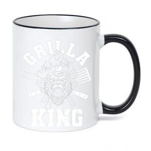 Funny Grilla King Gorilla King Of The Grill 11oz Black Color Changing Mug