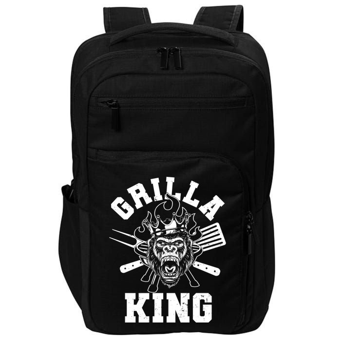 Funny Grilla King Gorilla King Of The Grill Impact Tech Backpack