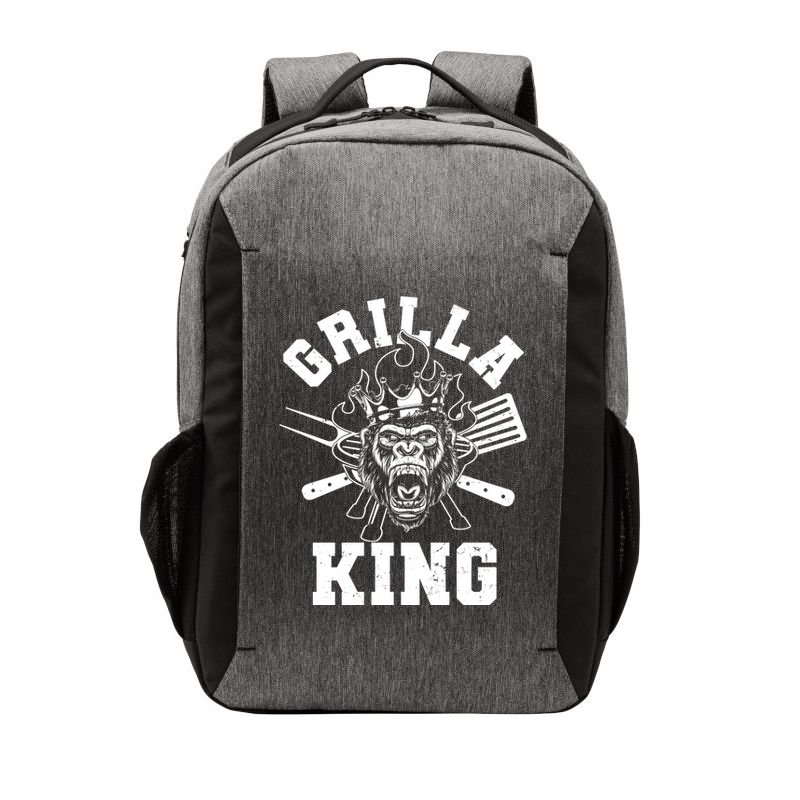 Funny Grilla King Gorilla King Of The Grill Vector Backpack