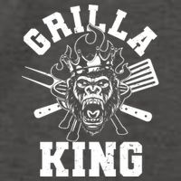 Funny Grilla King Gorilla King Of The Grill Vector Backpack