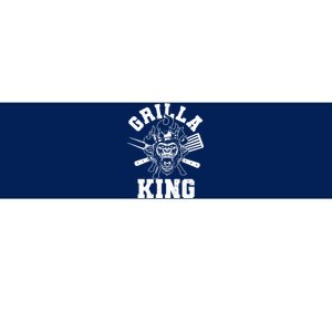 Funny Grilla King Gorilla King Of The Grill Bumper Sticker