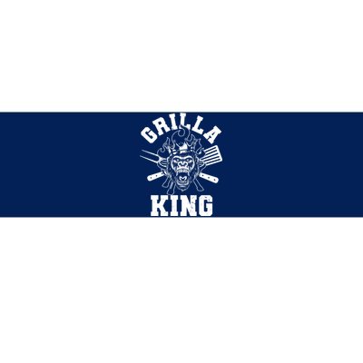 Funny Grilla King Gorilla King Of The Grill Bumper Sticker