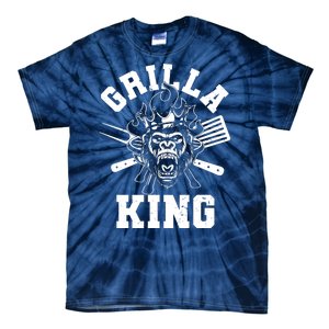 Funny Grilla King Gorilla King Of The Grill Tie-Dye T-Shirt