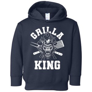 Funny Grilla King Gorilla King Of The Grill Toddler Hoodie