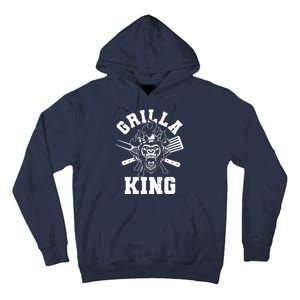 Funny Grilla King Gorilla King Of The Grill Tall Hoodie