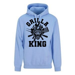 Funny Grilla King Gorilla King Of The Grill Unisex Surf Hoodie