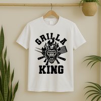 Funny Grilla King Gorilla King Of The Grill T-Shirt