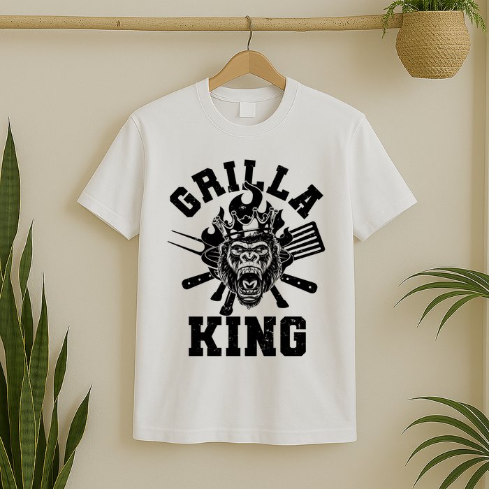 Funny Grilla King Gorilla King Of The Grill T-Shirt