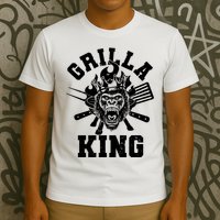 Funny Grilla King Gorilla King Of The Grill T-Shirt